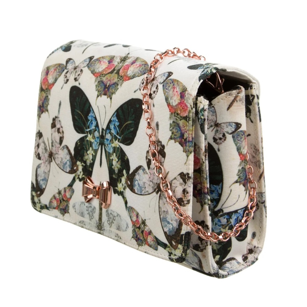 Ted Baker London RARE 2017 Strisa Butterfly Print Clutch NWOT - Picture 3 of 12